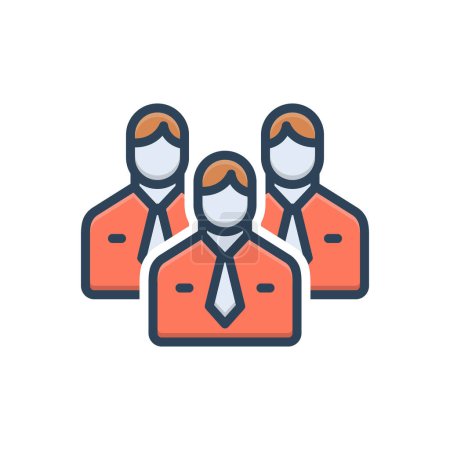 Color illustration icon for managers 
