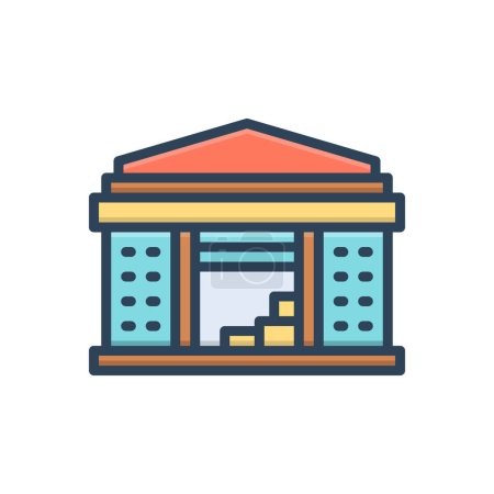 Color illustration icon for depot 