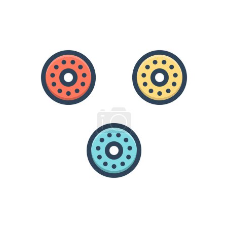 Color illustration icon for because 