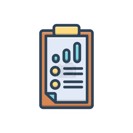 Color illustration icon for results 