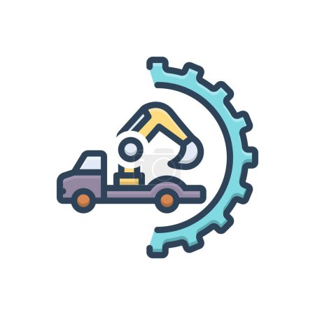 Illustration for Color illustration icon for equipment - Royalty Free Image