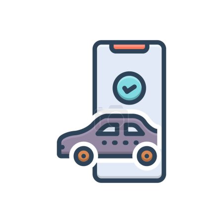 Color illustration icon for applicable 