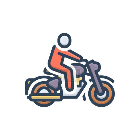 Illustration for Color illustration icon for ride - Royalty Free Image