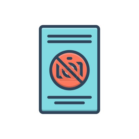 Color illustration icon for notice 