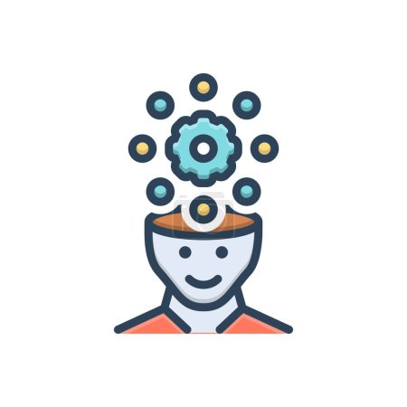 Color illustration icon for reasoning 
