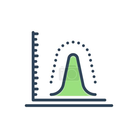 Color illustration icon for probability 