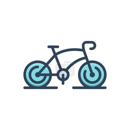 Illustration for Color illustration icon for bicycle - Royalty Free Image