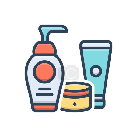 Illustration for Color illustration icon for skincare - Royalty Free Image
