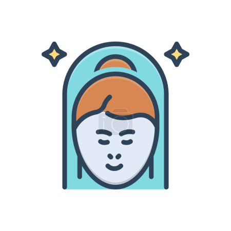 Color illustration icon for beauty 