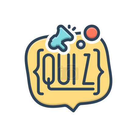 Color illustration icon for quizzes 