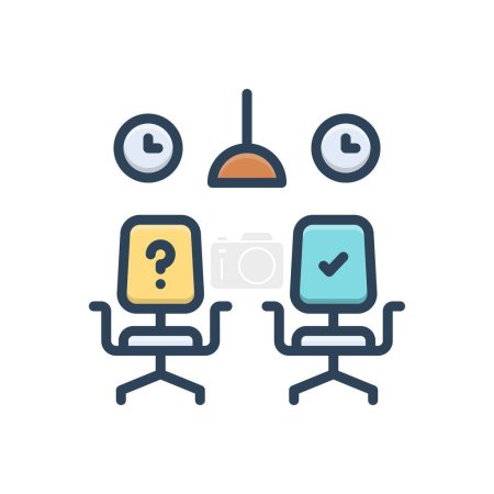 Illustration for Color illustration icon for vacancies - Royalty Free Image