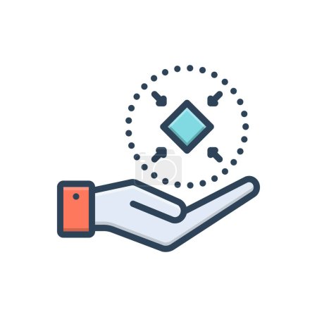 Color illustration icon for small 
