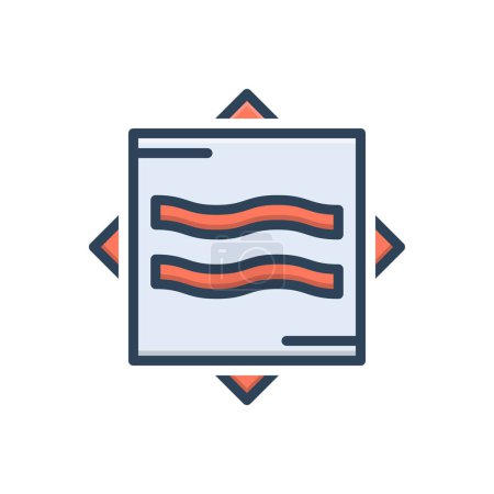Color illustration icon for approximately 