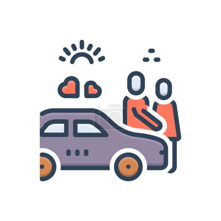 Color illustration icon for moments 