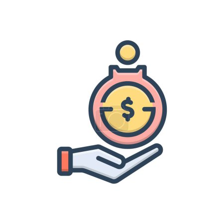 Color illustration icon for contributing 