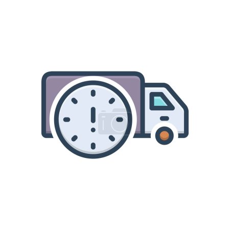 Illustration for Color illustration icon for delays - Royalty Free Image