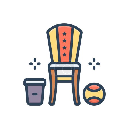 Color illustration icon for besides 