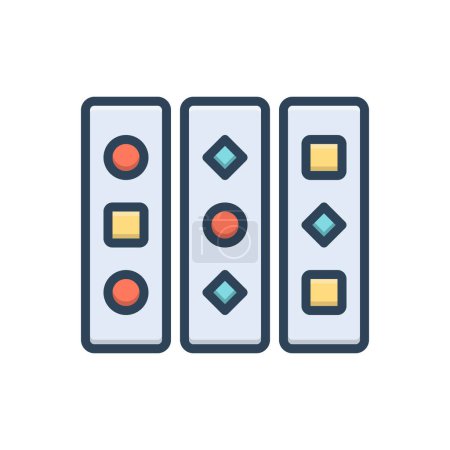 Color illustration icon for variations 