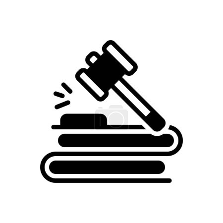 Téléchargez les illustrations : Icône solide noire pour jugement - en licence libre de droit