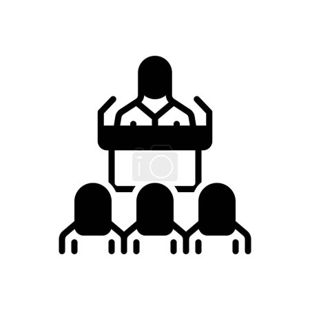 Black solid icon for authority 