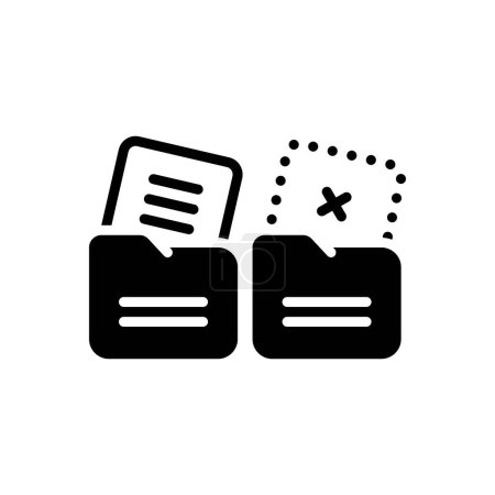 Black solid icon for missing data