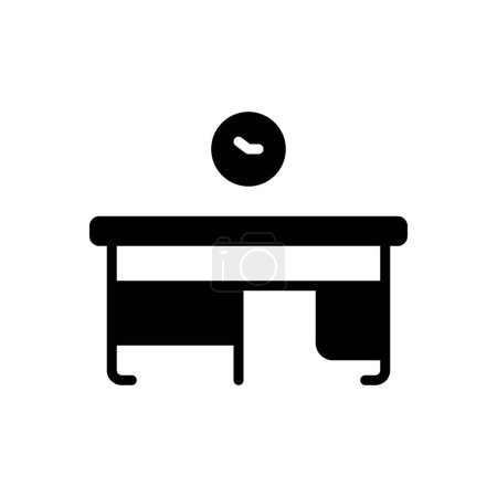 Black solid icon for table 
