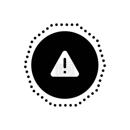 Black solid icon for caution 