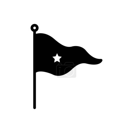 Black solid icon for flag 