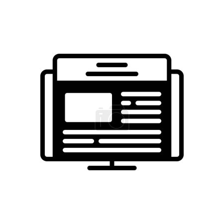 Illustration for Black solid icon for articles - Royalty Free Image