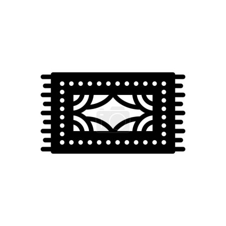 Ilustración de Icono sólido negro para alfombra - Imagen libre de derechos