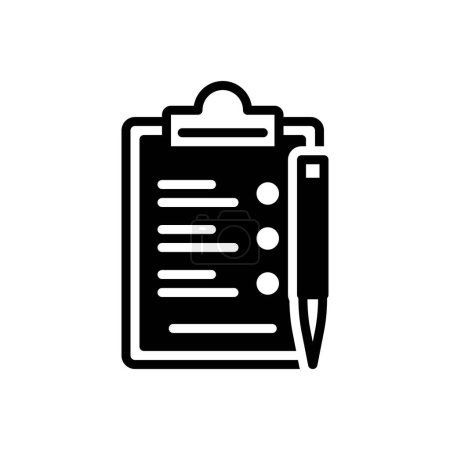 Black solid icon for lists 