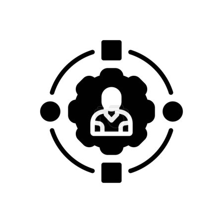 Illustration for Black solid icon for adapted - Royalty Free Image