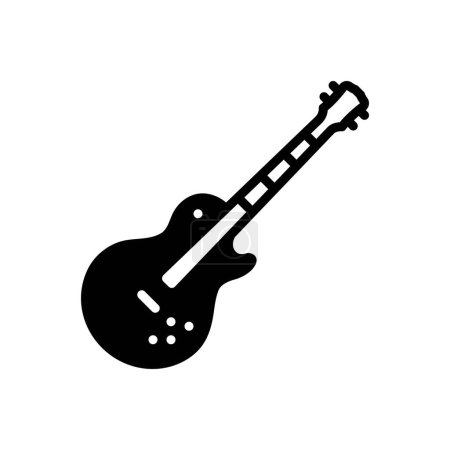 Illustration for Black solid icon for gibson - Royalty Free Image