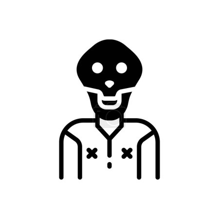 Black solid icon for deadly 