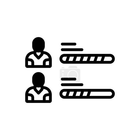 Illustration for Black solid icon for polls - Royalty Free Image