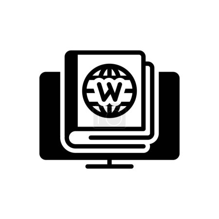 Schwarzes solides Symbol für Wiki