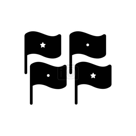 Black solid icon for flags 