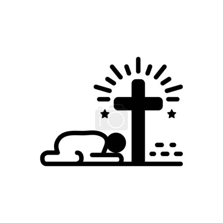Ilustración de Icono sólido negro para la iglesia - Imagen libre de derechos