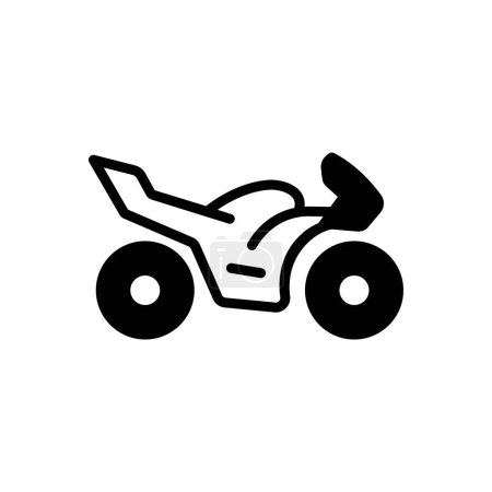 Ilustración de Icono sólido negro para motocicletas - Imagen libre de derechos