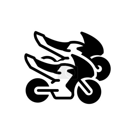 Ilustración de Icono sólido negro para motocicletas - Imagen libre de derechos