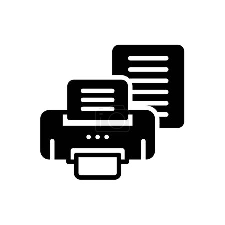 Black solid icon for prints 