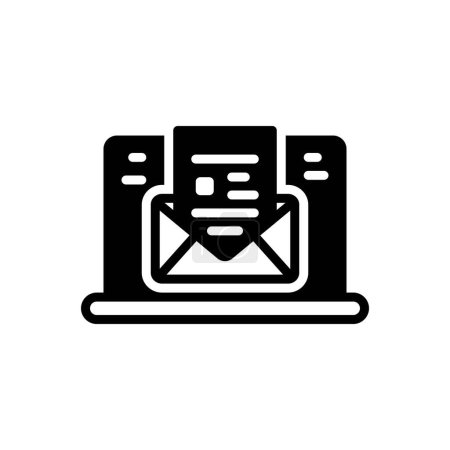 Ilustración de Icono sólido negro para correo electrónico - Imagen libre de derechos