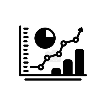 Illustration for Black solid icon for forecasts - Royalty Free Image