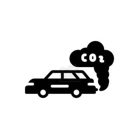 Black solid icon for emission 