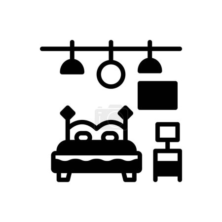 Black solid icon for suites 
