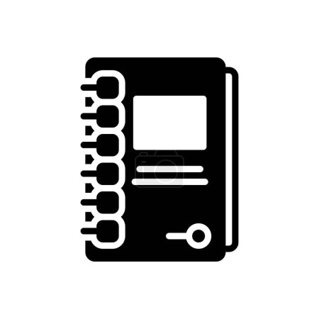Black solid icon for binding 