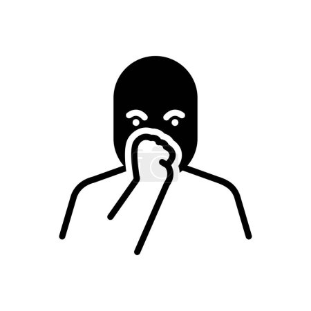 Black solid icon for sucking 