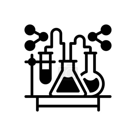 Illustration for Black solid icon for science - Royalty Free Image