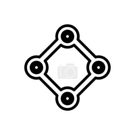 Schwarzes solides Symbol für Komponente 