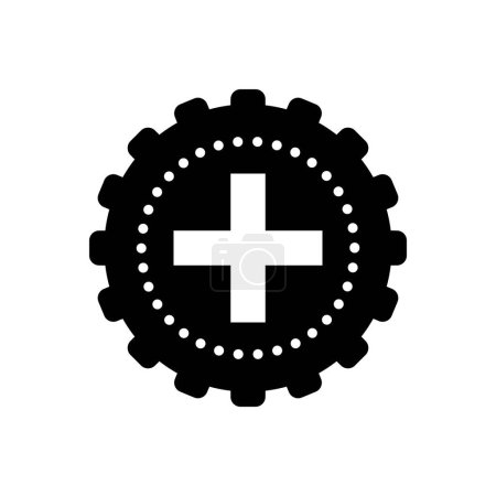 Ilustración de Icono sólido negro para adiciones - Imagen libre de derechos
